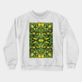 Yellow Wildflower Pattern Crewneck Sweatshirt